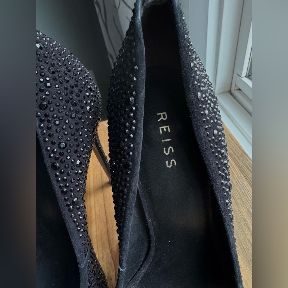 REISS Women’s Black High Heels Shoes 40 9 9.5 - Picture 4 of 8